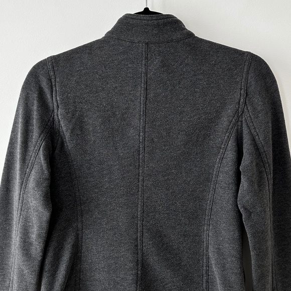 J Jill Charcoal Gray Cotton Terry Knit Zip Jacket - Picture 9 of 16